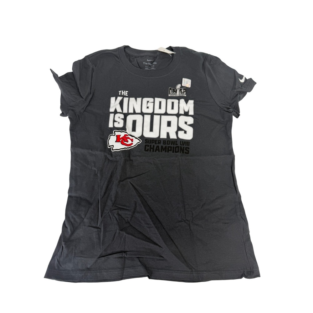 Kansas City Chiefs Nike Kingdom Is‎ Ours Champions Womens Shirt Size M New